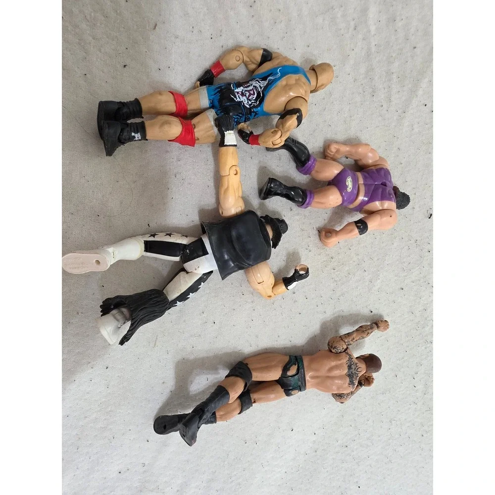 WWE WCW Action Figure Lot Randy Orton Ryback Macho Man Zeus Mattel Toy Biz